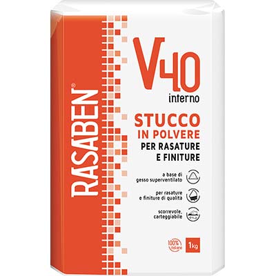 Stucco polvere interno k2 rasaben v40 kg  1 (24 pezzi) K2