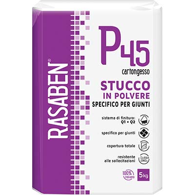 Stucco polvere cartongesso k2 rasaben p45 30 min kg  5 (4 pezzi) K2