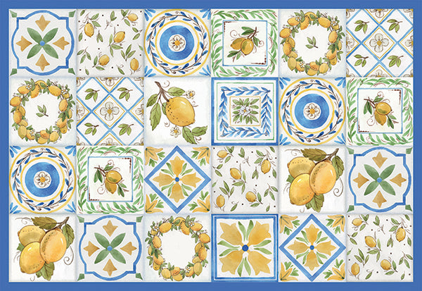 Tovagliette Americane Lemon Lavabili e Igieniche  33 x 48 cm_ 4 pezzi