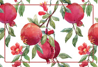 Tovagliette Americane Pomegranate Lavabili e Igieniche  33 x 48 cm_ 4 pezzi