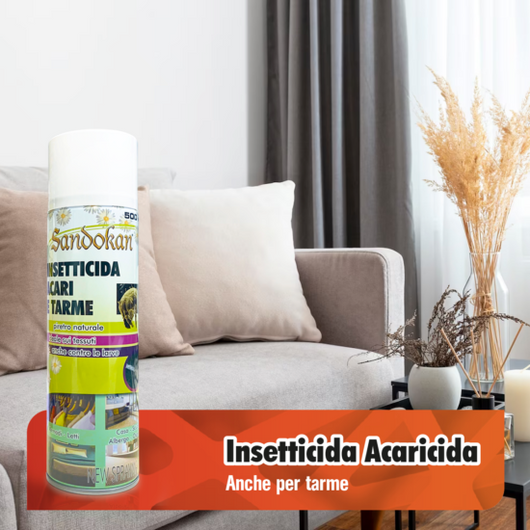 Insetticida Acaricida anche per Tarme dei vestiti in armadio Formato 500 ml- 2 Pezzi 