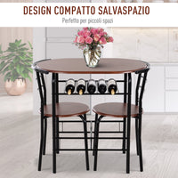 Set Tavolo 80x50x76 cm e 2 Sedie  Rustic