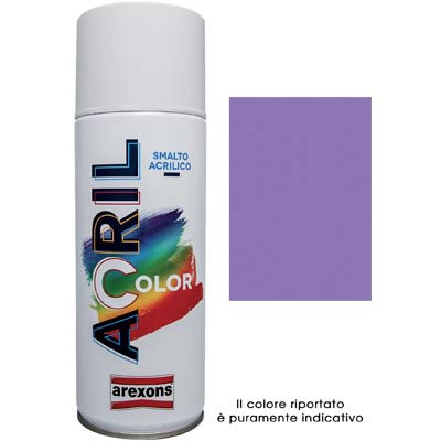 Smalto spray acril color arexons lilla blu ral 4005 ml 400 (6 pezzi) Arexons 