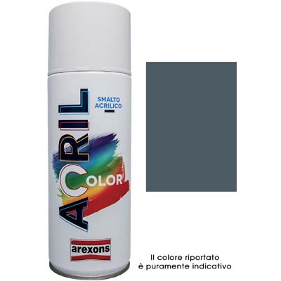 Smalto spray acril color arexons grigio ferro ral 7011 ml 400 (6 pezzi) Arexons 