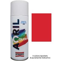 Smalto spray acril color arexons rosso traffico ral 3020 ml 400 (6 pezzi) Arexons 