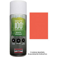 Smalto spray 100% acrilico fluorescente arexons rosso ml 400 (6 pezzi) Arexons 