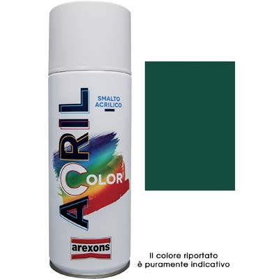 Smalto spray acril color arexons verde muschio ral 6005 ml 400 (6 pezzi) Arexons 