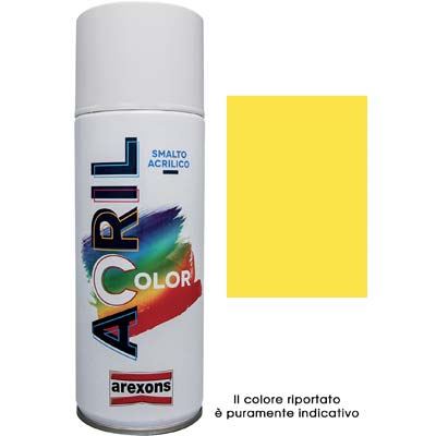 Smalto spray acril color arexons giallo cadmioral 1021 ml 400 (6 pezzi) Arexons 