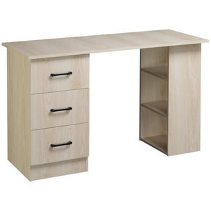 EASYCOMFORT  Scrivania PC Moderna per Camera con 3 Cassetti e 3 Scaffali in Legno per Casa e Ufficio 120x49x72cm