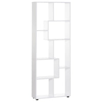 Libreria di Design 8 Ripiani 70x24x178 cm in Legno Truciolare Bianco