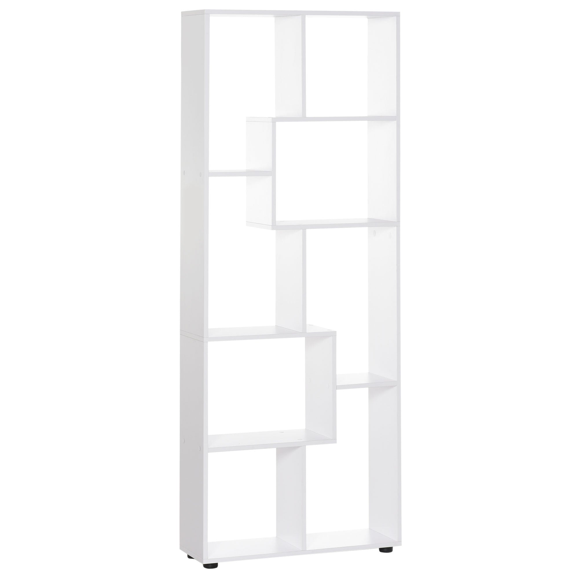 Libreria di Design 8 Ripiani 70x24x178 cm in Legno Truciolare Bianco