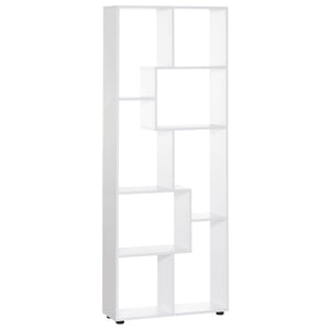 Libreria di Design 8 Ripiani 70x24x178 cm in Legno Truciolare Bianco