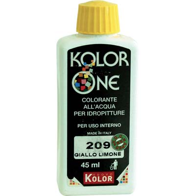 Colorante acqua kolorone 209 giallo limone ml 45 (12 pezzi) Nuovo kolor