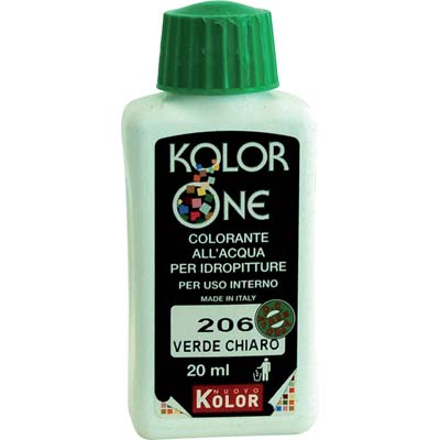 Colorante acqua kolorone 206 verde chiaro ml 20 (12 pezzi) Nuovo kolor