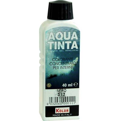 Colorante acqua aquatinta 312 nero ml 40 (10 pezzi) Nuovo kolor