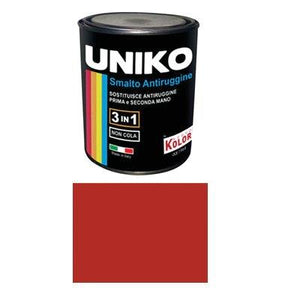 Smalto antiruggine uniko rosso ral 3000 ml 750 (3 pezzi) Nuovo kolor