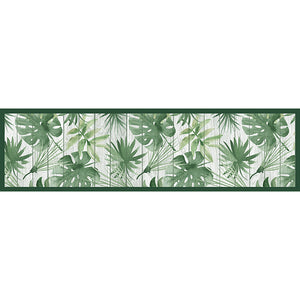 Passatoia da Cucina in Vinile Lavabile e Antigraffio Green Tropical  - 50x180