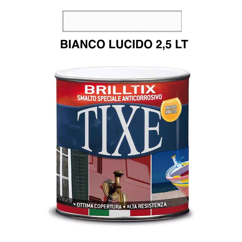 Smalto anticorrosivo 2.5 lt  Bianco Lucido - Tixe Brilltix