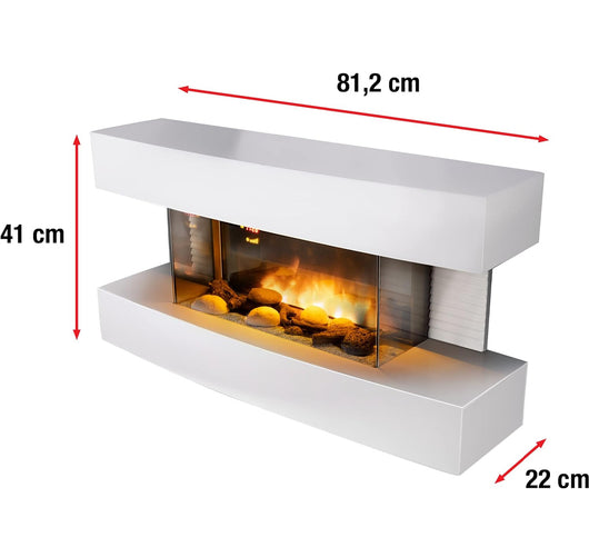 Classic Fire Caminetto Elettrico Toronto 2000W Stufa Elettrica LED e Telecomando