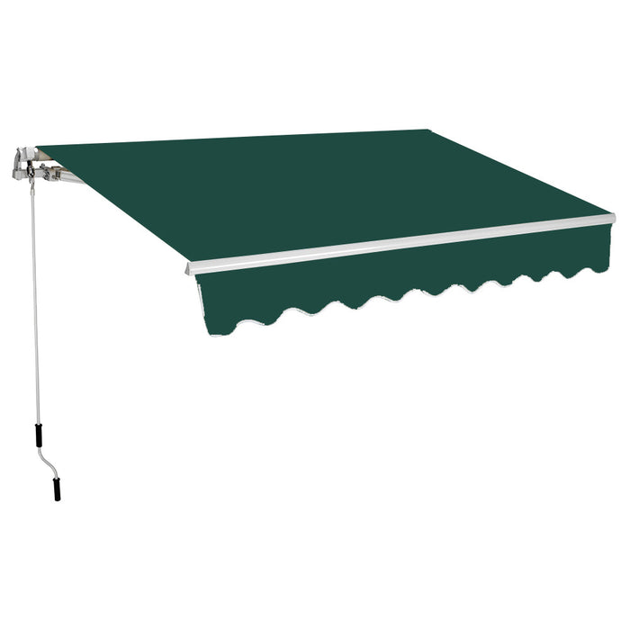 Tenda da Sole Barra Quadra 200x300 cm Tessuto in Poliestere Verde Unito