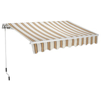 Tenda da Sole Barra Quadra 200x300 cm Tessuto in Poliestere Riga Beige