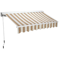 Tenda da Sole Semicassonata 200x300 cm Tessuto in Poliestere Riga Beige