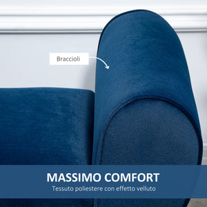 EASYCOMFORT  Panca Contenitore Imbottita per Camera da Letto e Ingresso Panca Fondo Letto con Braccioli - Blu