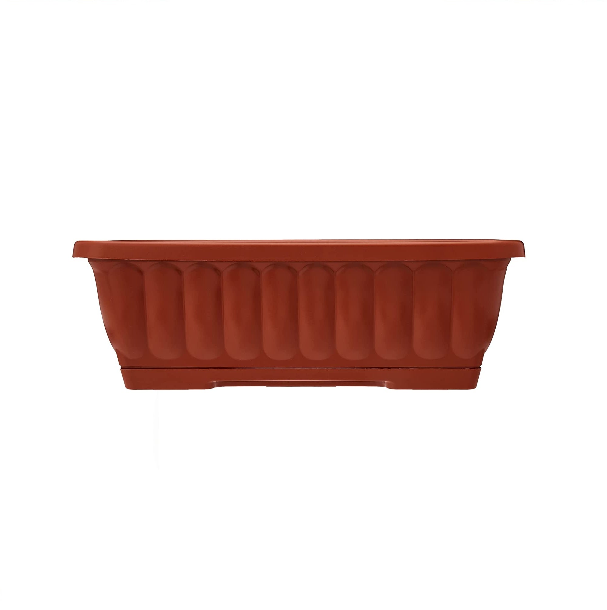 Vaso fioriera balconetta raccoglitore 50x18x16 plastica terracotta fiori piante