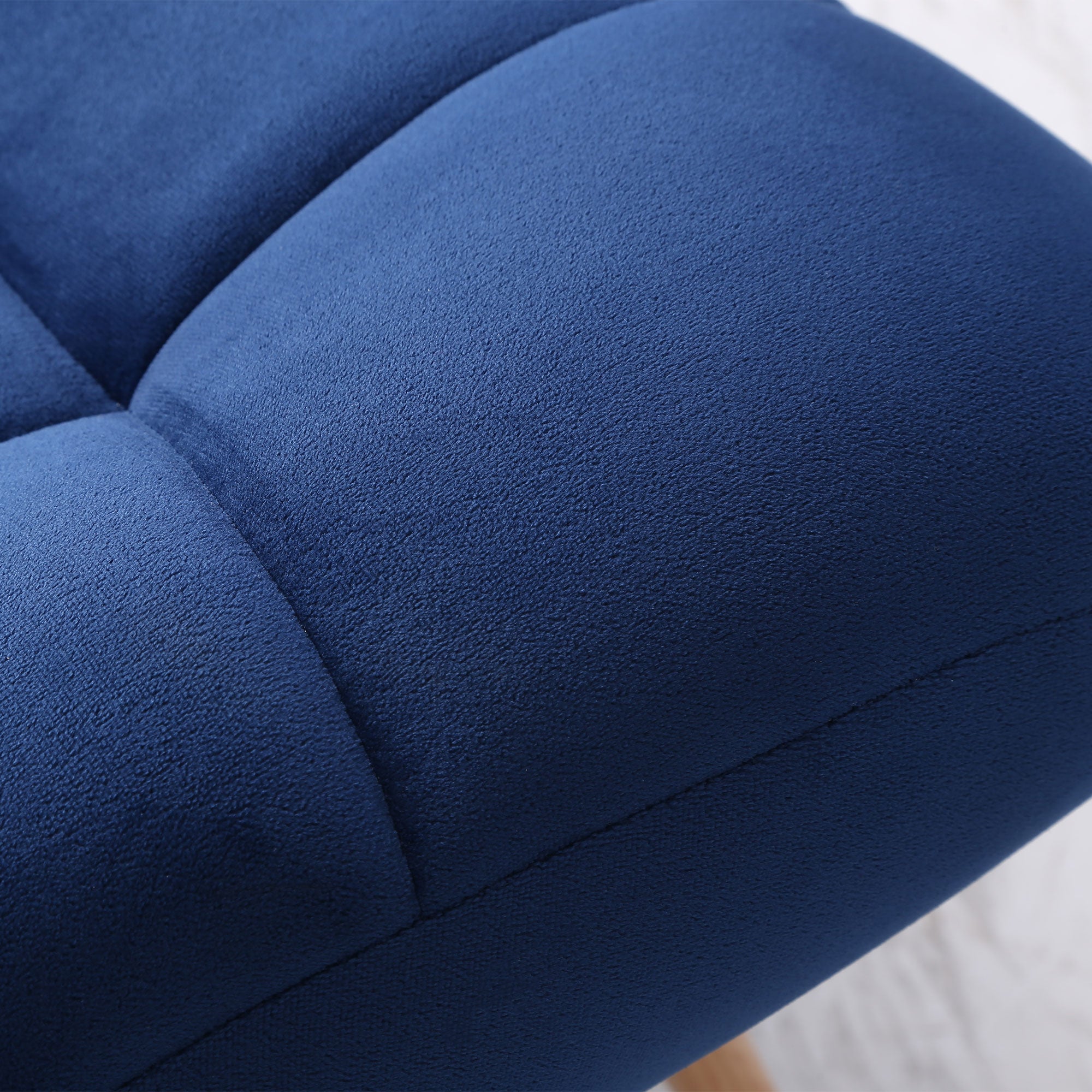 EASYCOMFORT  Poltrona Imbottita con Seduta Extra Large in Tessuto - Blu