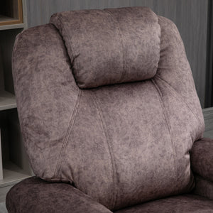 EASYCOMFORT  Poltrona Relax Reclinabile Manualmente in Tessuto con Imbottitura Extra, Marrone