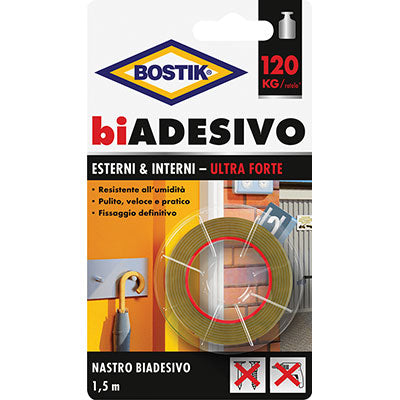 Nastro biadesivo interni esterni bostik mm 19 ml 1,5 (6 pezzi) Bostik 