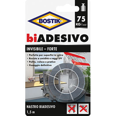 Nastro biadesivo invisibile bostik mm 19 ml 1,5 (6 pezzi) Bostik 