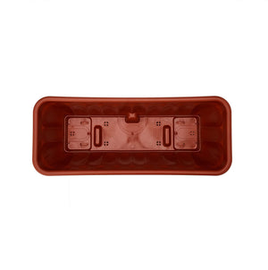 Vaso fioriera balconetta raccoglitore 50x18x16 plastica terracotta fiori piante