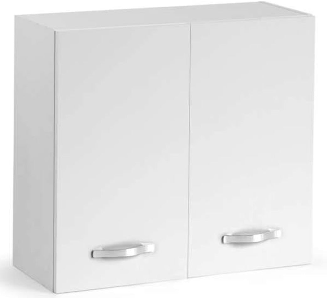 Pensile Cucina Componibile Legno Nobilitato 2 Ante 80x30x72H Bianco Frassinato