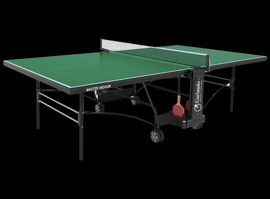 Tavolo da Pin Pong con Piano Verde e Ruote per Interno Garlando Master Indoor