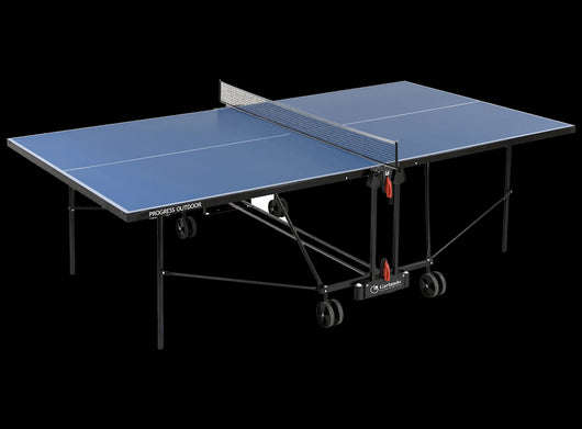 Tavolo da Pin Pong con Piano Blu e Ruote per Esterno Garlando Progress Outdoor