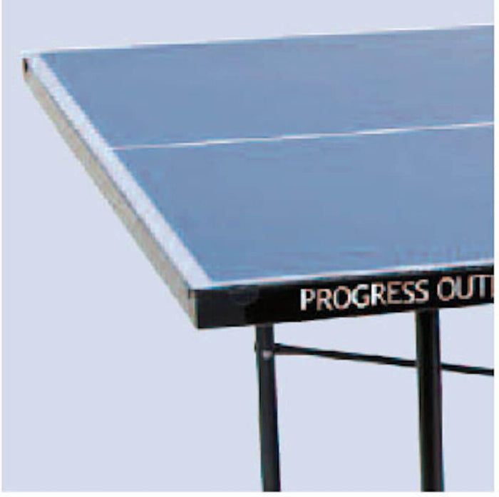 Tavolo da Pin Pong con Piano Blu e Ruote per Esterno Garlando Progress Outdoor