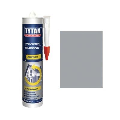 Silicone acetico universale tytan  grigio ral 7004 ml 280 (3 pezzi) Tytan