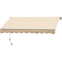 EasyComfort Tenda da Sole Avvolgibile a Caduta con Manovella, in Alluminio e Poliestere, 3x2.5m, Beige