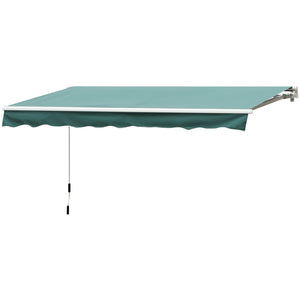 EasyComfort Tenda da Sole Avvolgibile a Caduta con Manovella, in Alluminio e Poliestere, 3x2.5m, Verde Scuro