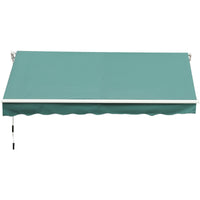 EasyComfort Tenda da Sole Avvolgibile a Caduta con Manovella, in Alluminio e Poliestere, 3x2.5m, Verde Scuro