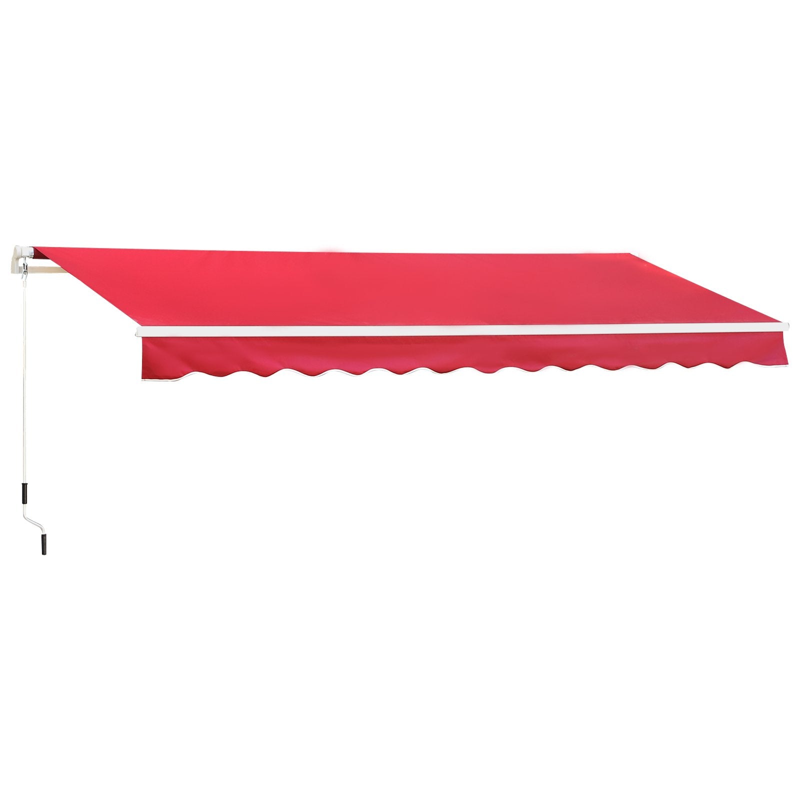 EasyComfort Tenda da Sole per Esterno Avvolgibile a Manovella in Metallo e Alluminio, 4x2.5m, Rosso Scuro