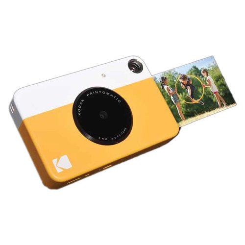 Fotocamera istantanea kodak rodomaticyl printomatic giallo e bianco