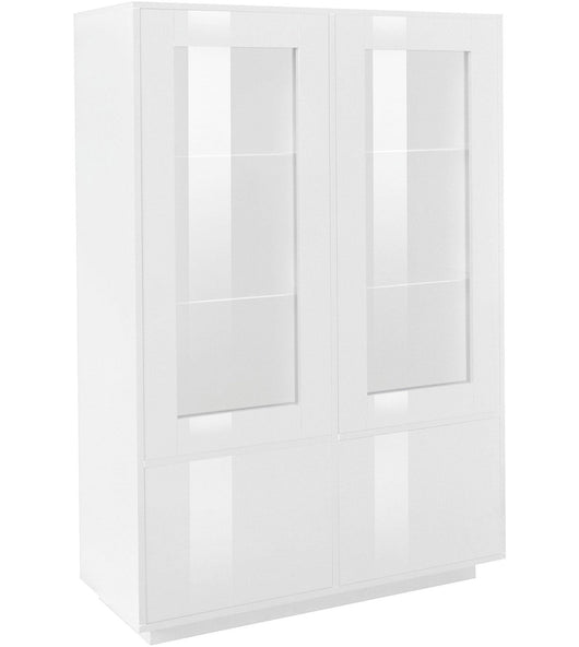 Mobile Vetrina 4 Ante 100,1x41,4x146 cm Bloom Bianco Lucido