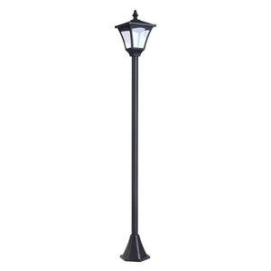 Easycomfort Lampada da Giardino Lampada da Terra LED da Esterno a Energia Solare Impermeabile IP44, 15x15x120 cm, Nero