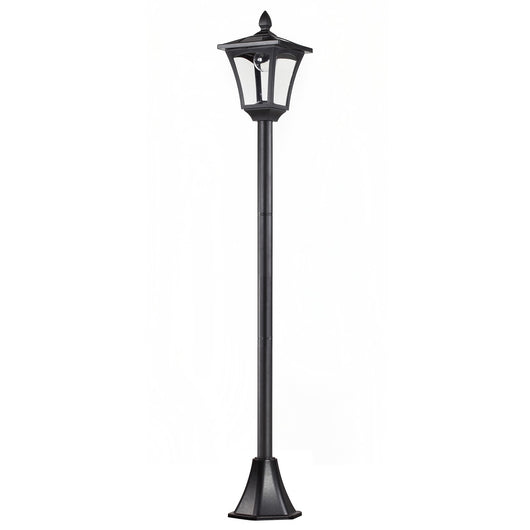 Easycomfort Lampione LED da Esterno ad Energia Solare Lampada da Giardino Lampada da Terra Impermeabile IP44 18×18×160cm Nero