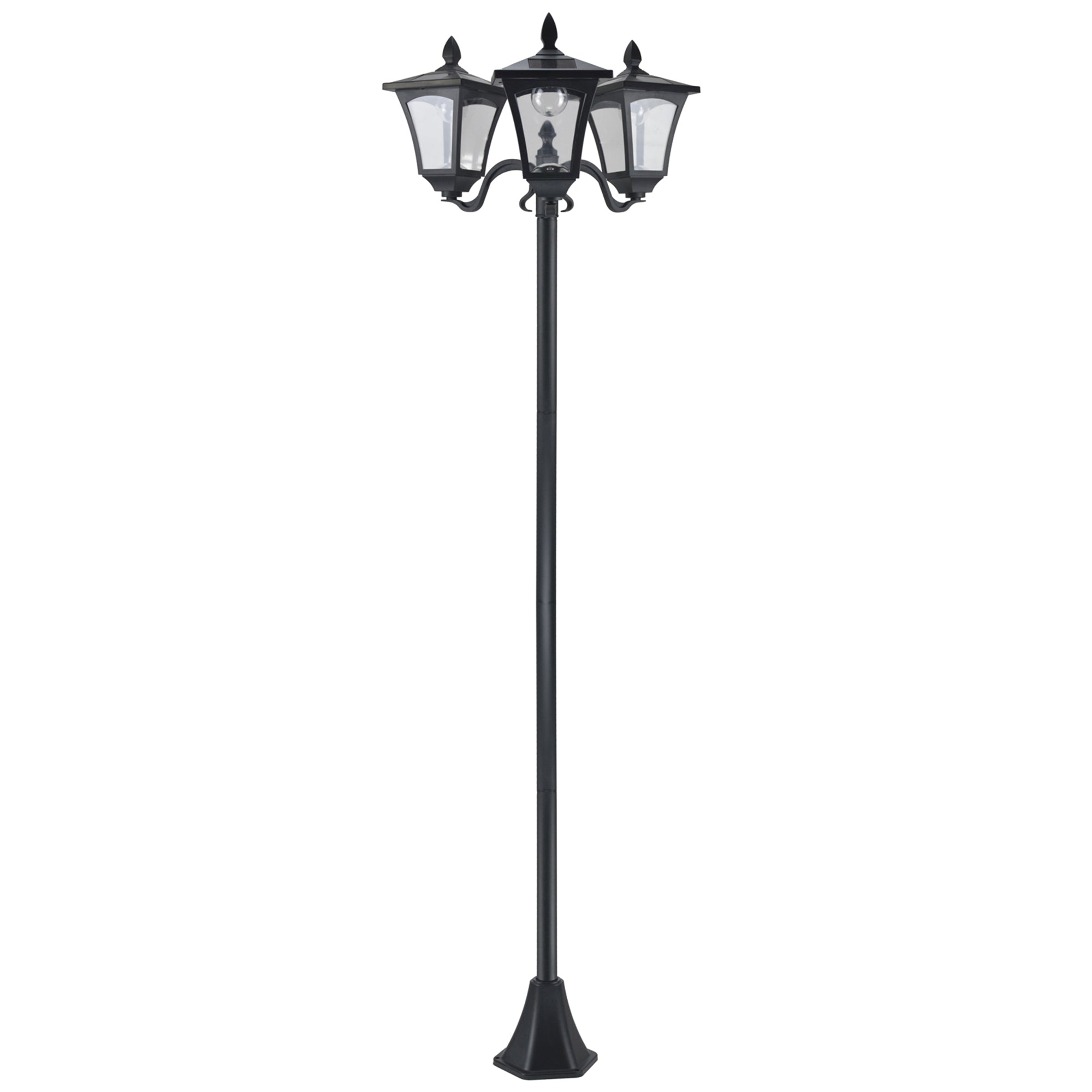 Easycomfort Lampada da Giardino Solare 3 LED Lampada da Terra Esterno Classico IP44 51.5×47×182.5cm