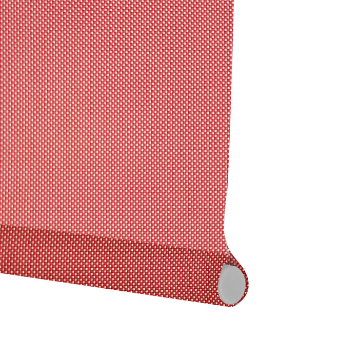 Tenda a rullo Screen  10% Grado di apertura argento e rosso 90 x 250 cm - Made in Europe