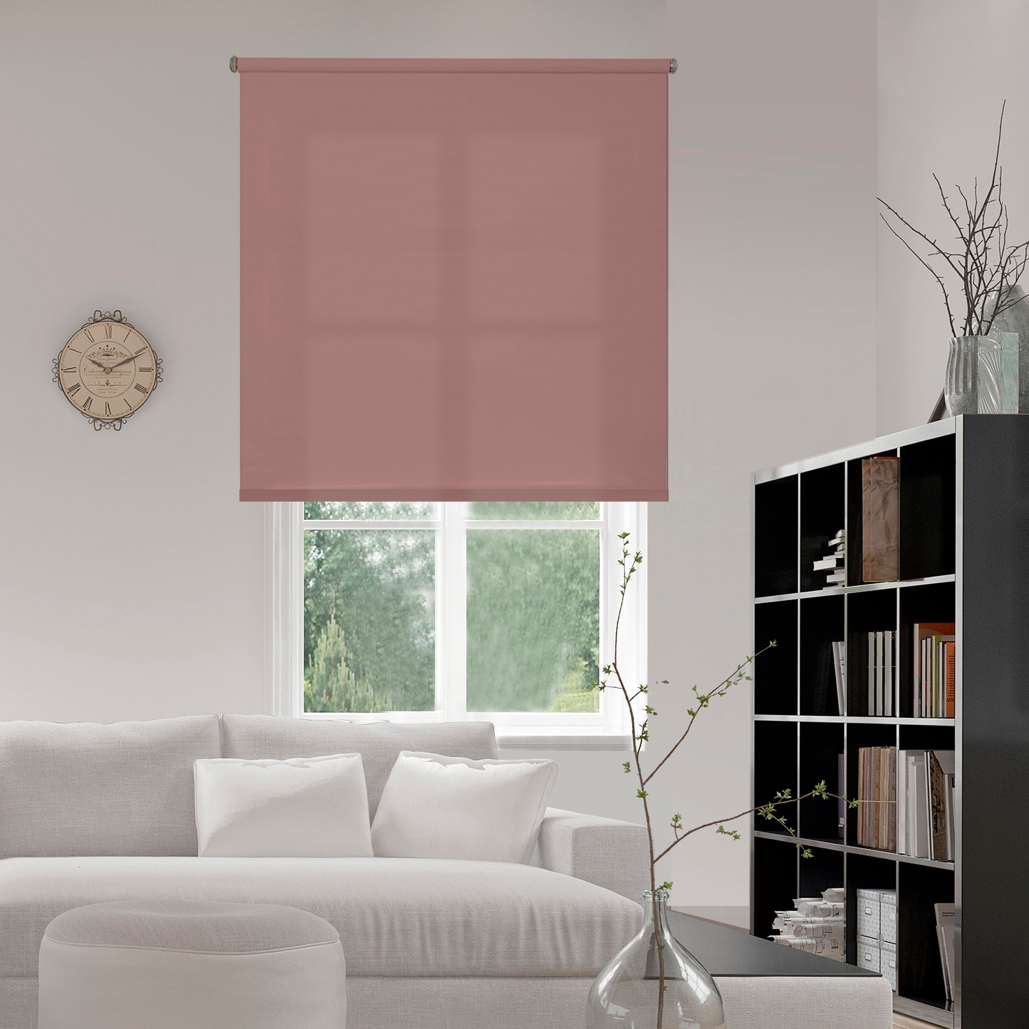 Tenda a rullo traslucida L2000 90 X 250cm colore Rosa antico, Made in Europe