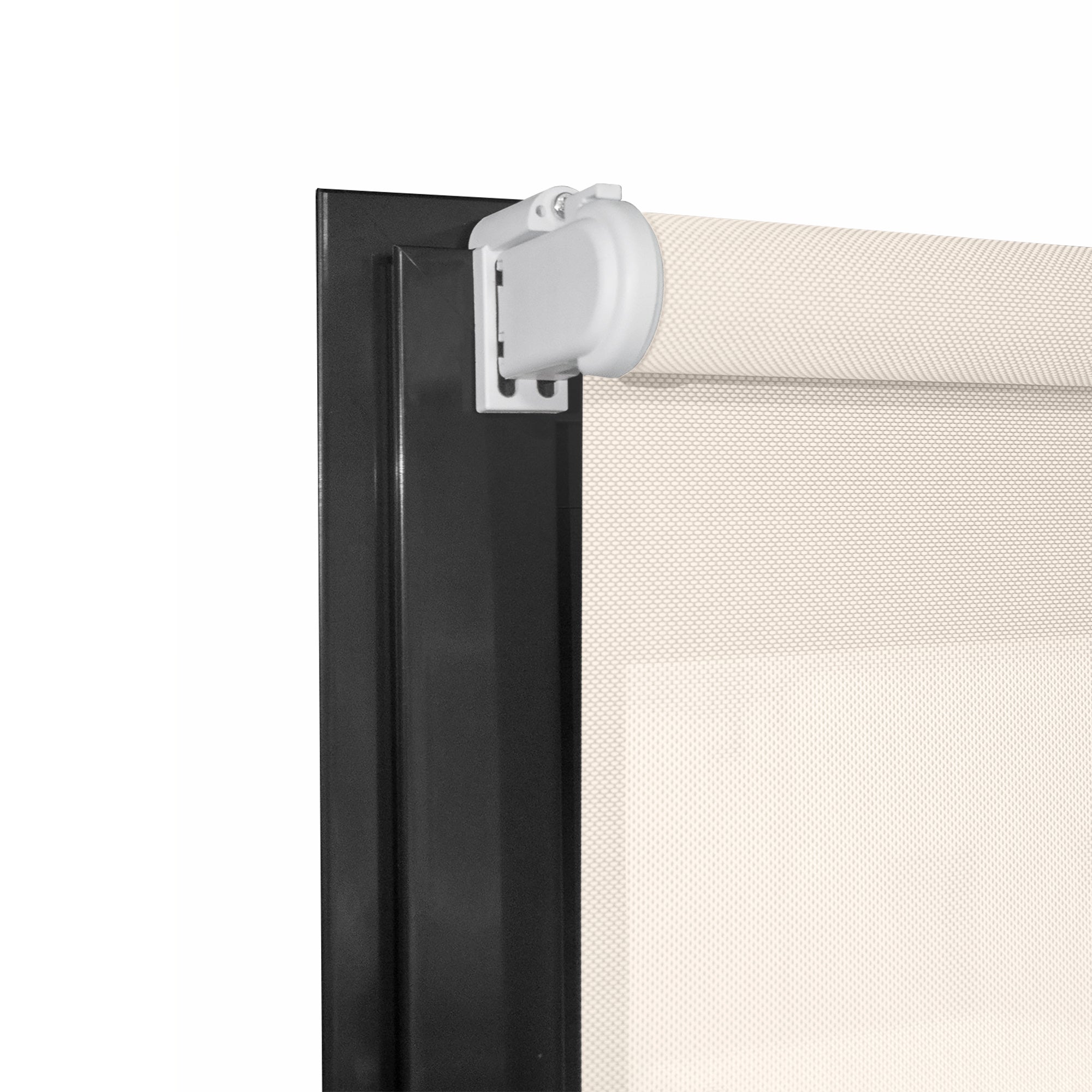 Tenda a rullo Easy Fix Screen 10% Grado di apertura Lino bianco 45 X 190 cm - Made in Europe